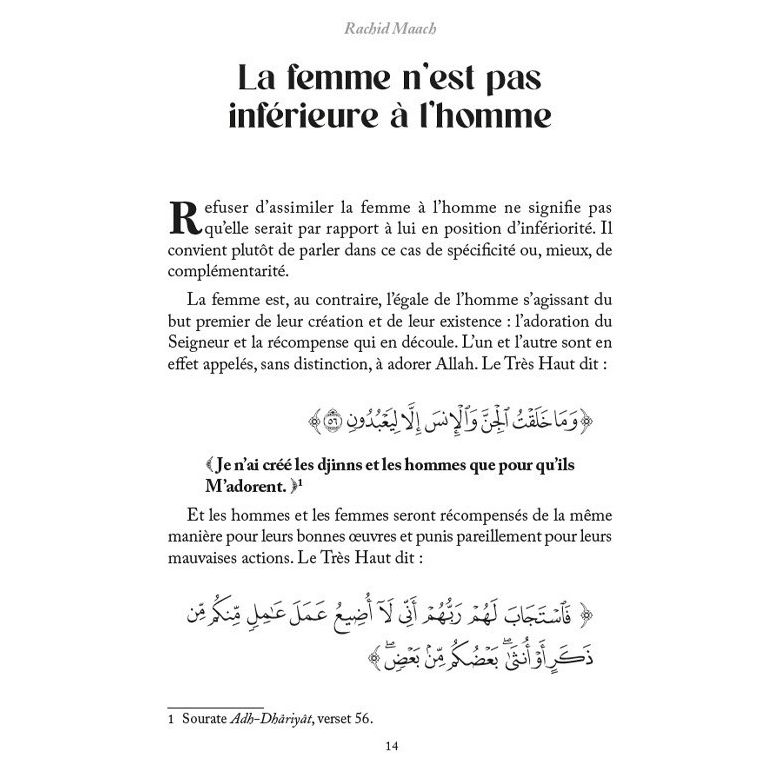 En l'honneur de nos sœurs – Dignité de la femme en islam – Rachid Maach – Éditions Al Hadith