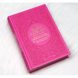 Le Saint Coran Arc en Ciel - Arabe / Français / Phonétique - Edition De Luxe - Couverture En Daim Couleur Rose