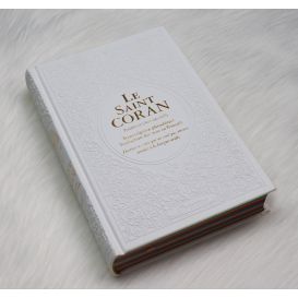 Le Saint Coran Arc en Ciel - Arabe / Français / Phonétique - Edition De Luxe - Couverture En Daim Couleur Blanc