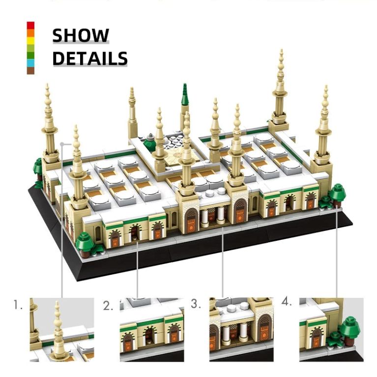 Mosquée du Prophète à Médine – Maquette 594 pièces WANGE compatible briques type LEGO®