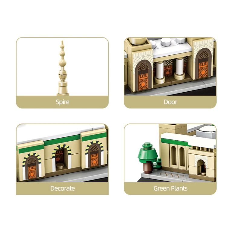 Mosquée du Prophète à Médine – Maquette 594 pièces WANGE compatible briques type LEGO®