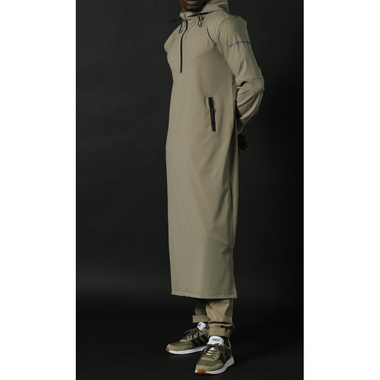 Qamisweat Drift – Qamis long technique à capuche Qaba’il