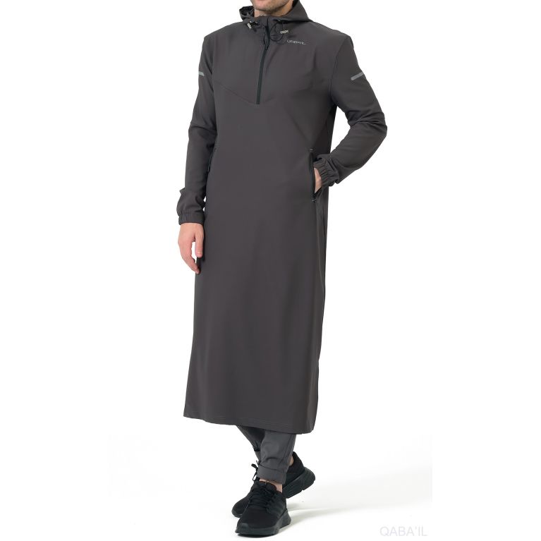 Qamisweat Drift – Qamis long technique à capuche Qaba’il