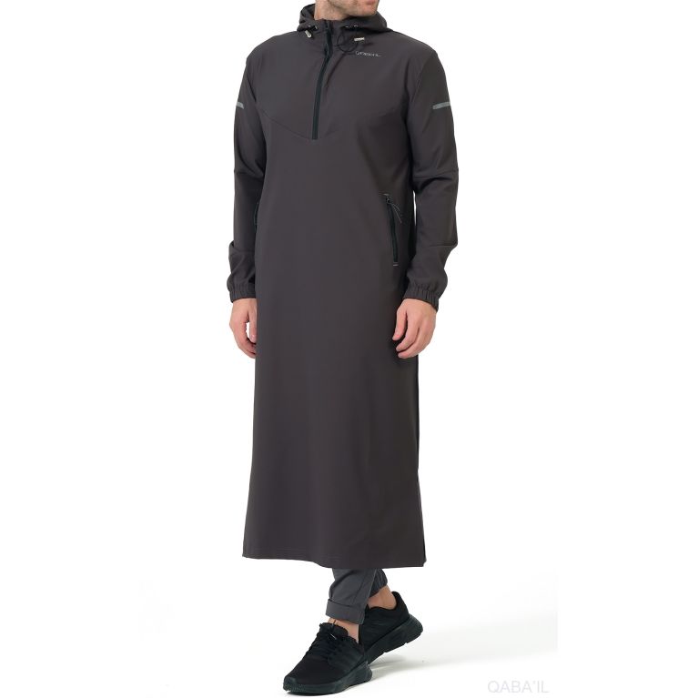 Qamisweat Drift – Qamis long technique à capuche Qaba’il