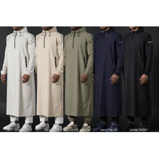 Qamisweat Drift – Qamis long technique à capuche Qaba’il