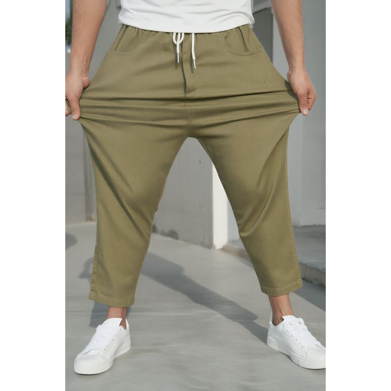 Sarouel Jean en Coton Stretch Drop - Coupe Droite - Qaba'il