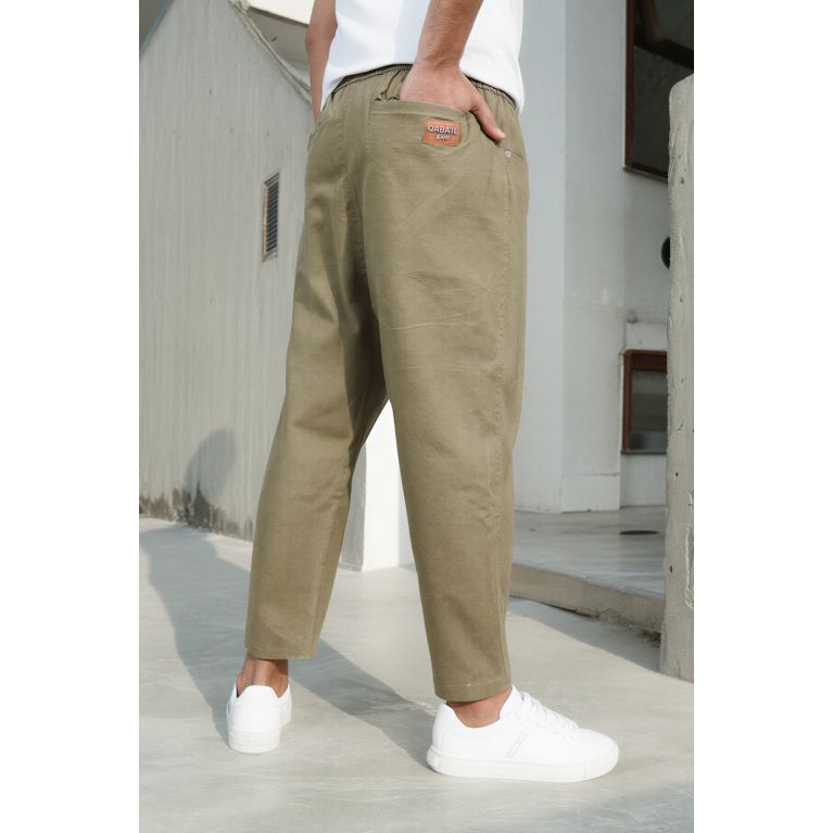 Sarouel Jean en Coton Stretch Drop - Coupe Droite - Qaba'il