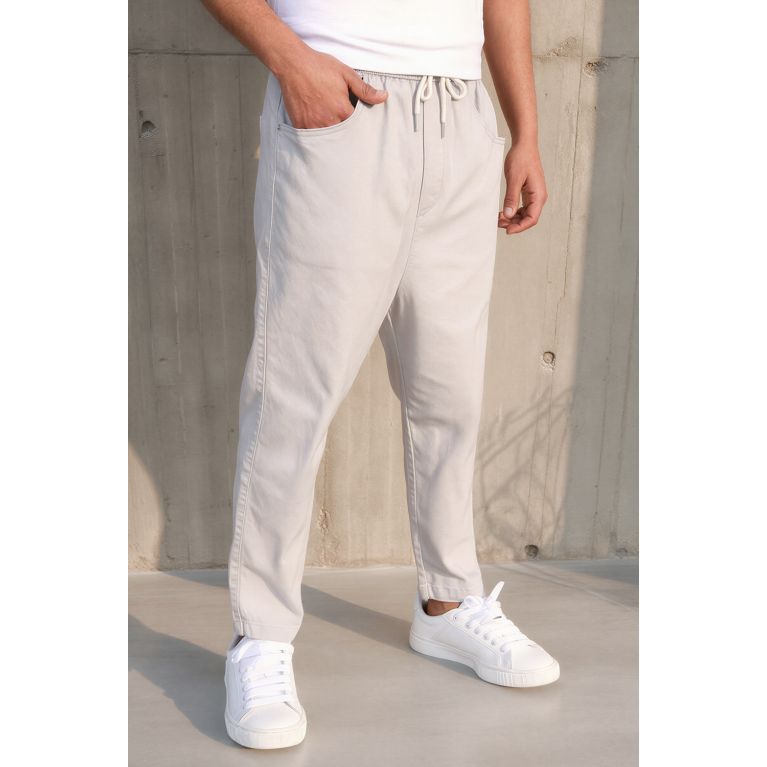 Sarouel Jean en Coton Stretch Drop - Coupe Droite - Qaba'il