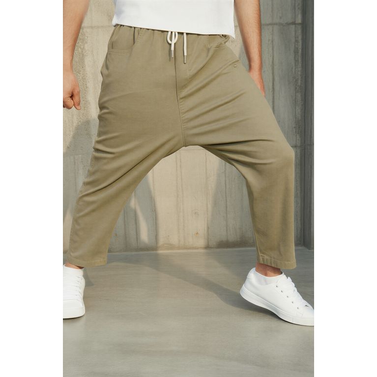 Sarouel Jean en Coton Stretch Drop - Coupe Droite - Qaba'il