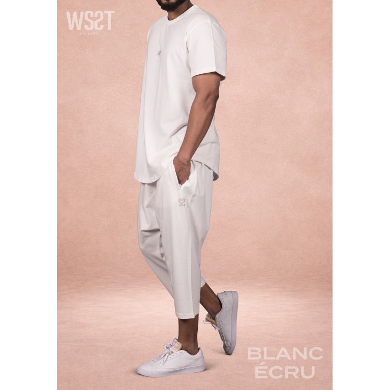 Ensemble Musulman Homme Wassat Combo avec T-shirt Oversize et Sarouel Court