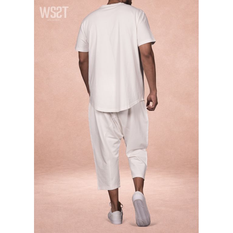 Ensemble Musulman Homme Wassat Combo avec T-shirt Oversize et Sarouel Court