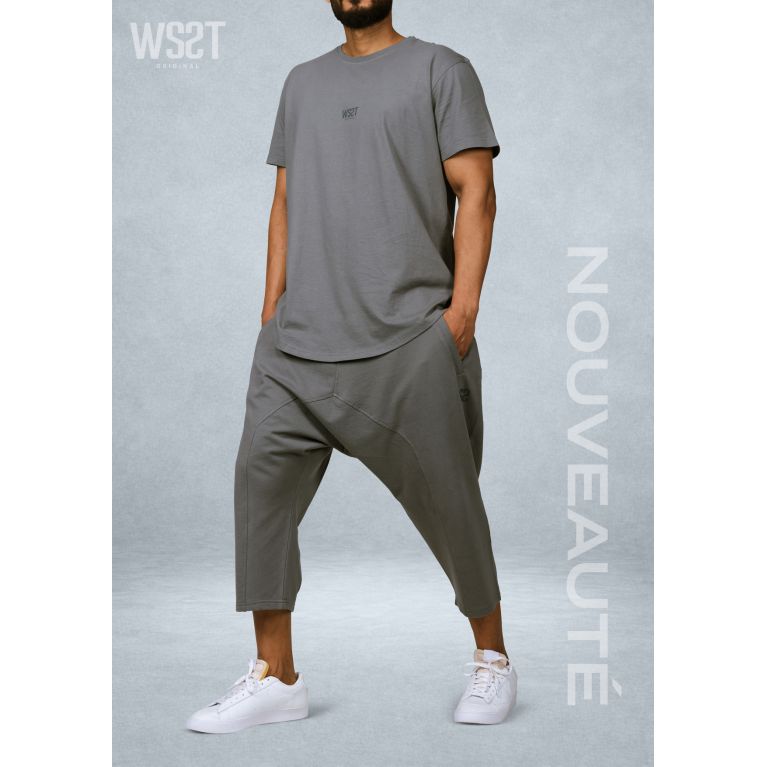 Ensemble Musulman Homme Wassat Combo avec T-shirt Oversize et Sarouel Court