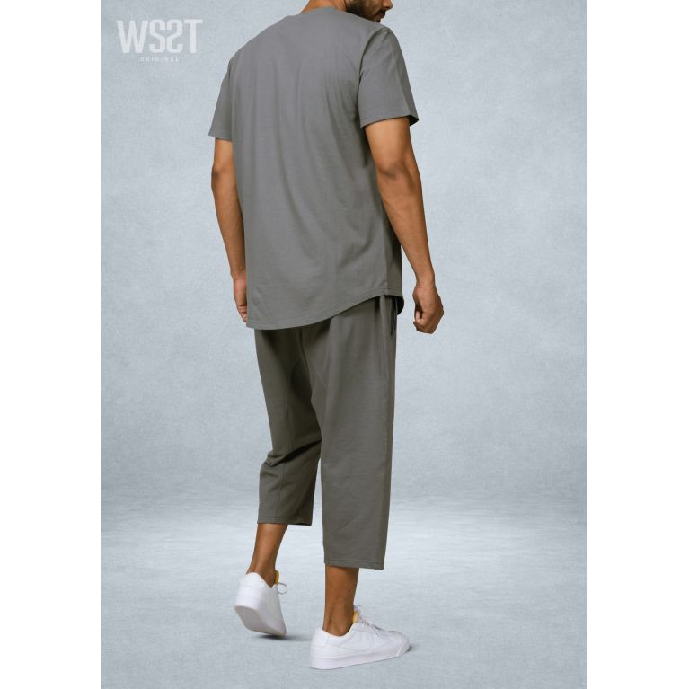 Ensemble Musulman Homme Wassat Combo avec T-shirt Oversize et Sarouel Court