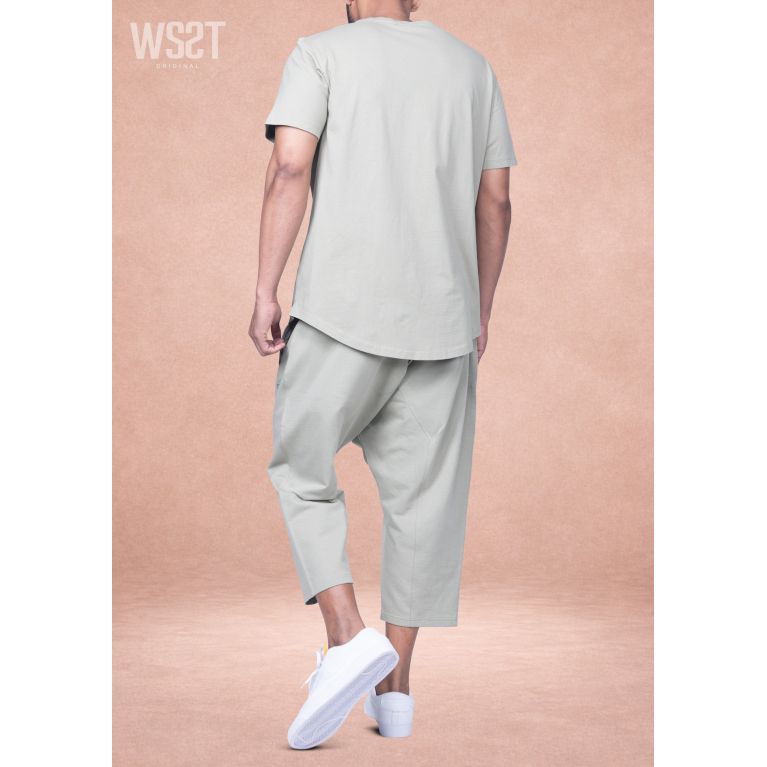 Ensemble Musulman Homme Wassat Combo avec T-shirt Oversize et Sarouel Court