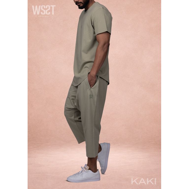 Ensemble Musulman Homme Wassat Combo avec T-shirt Oversize et Sarouel Court