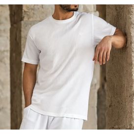 T-shirt Oversize Waffle Qaba'il en Coton Texturé