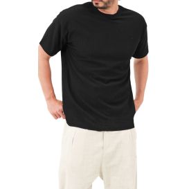 T-shirt Oversize Waffle Qaba'il en Coton Texturé