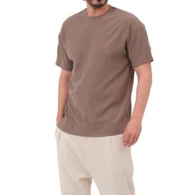 T-shirt Oversize Waffle Qaba'il en Coton Texturé