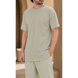 T-shirt Oversize Waffle Qaba'il en Coton Texturé