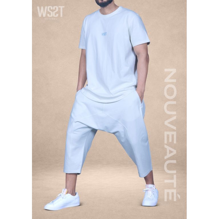 Ensemble Musulman Homme Wassat Combo avec T-shirt Oversize et Sarouel Court