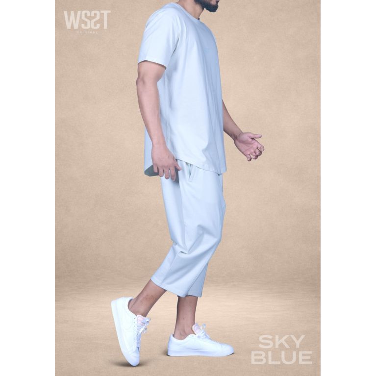 Ensemble Musulman Homme Wassat Combo avec T-shirt Oversize et Sarouel Court