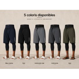 Maillot de Bain Homme Qaba’il S26 – Swimshort avec Legging Couvrant