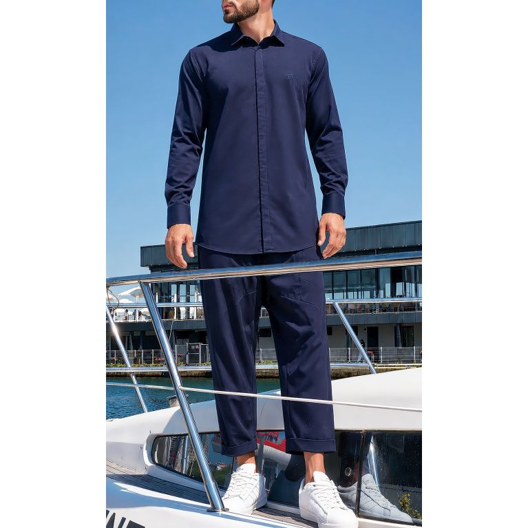 Chemise Design Qaba'il Homme : Manches Longues