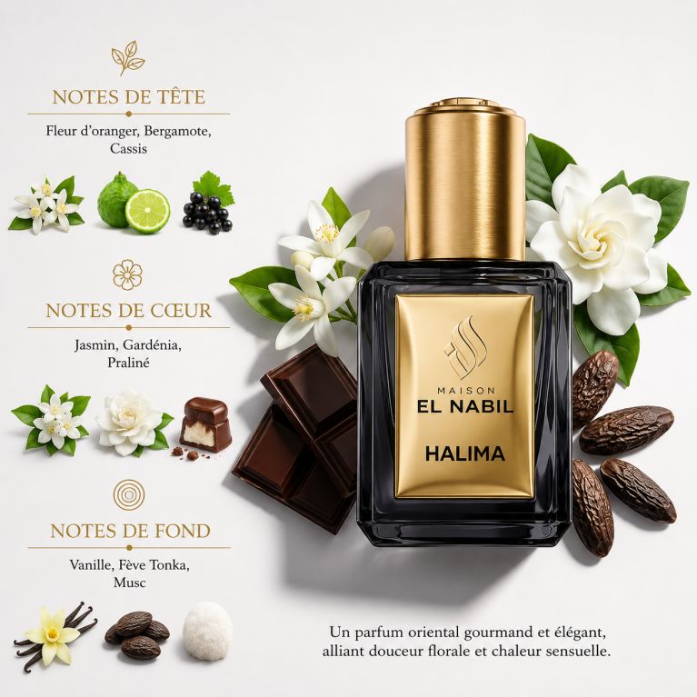 Musc Halima- Parfum : Mixte - Extrait de Parfum Sans Alcool - El Nabil - 5 ml
