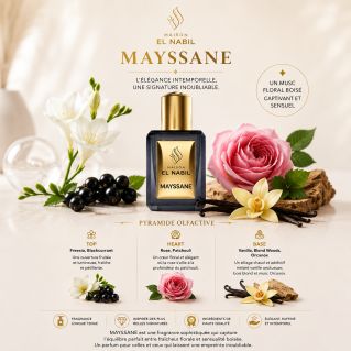 Musc Mayssane - Parfum : Mixte - Extrait de Parfum Sans Alcool - El Nabil - 5 ml 