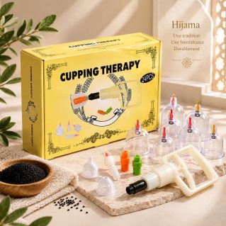 Kit Hijama 24 Pièces - Cupping Therapy - Ventouse Plastique - Areej Baghdad