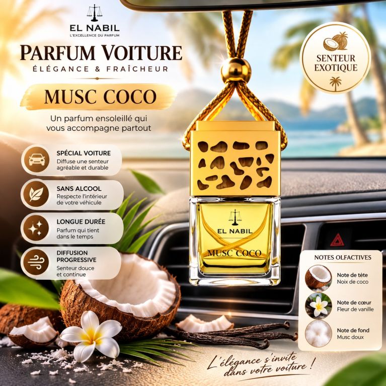 Musc Coco - Parfum Pour Voiture - 6ml - El Nabil 