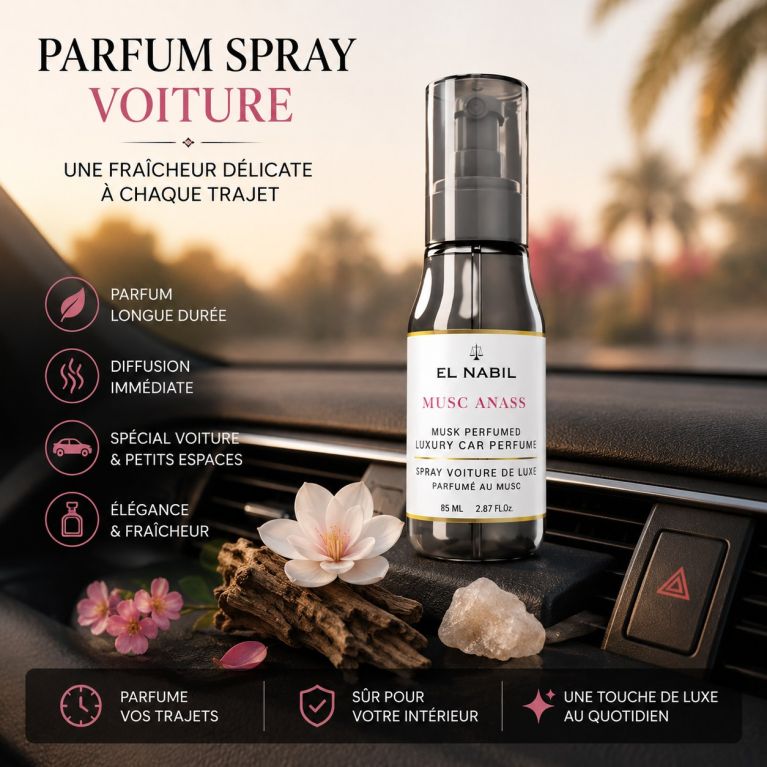 Musc Anass- Spray Voiture - El Nabil - 85ml