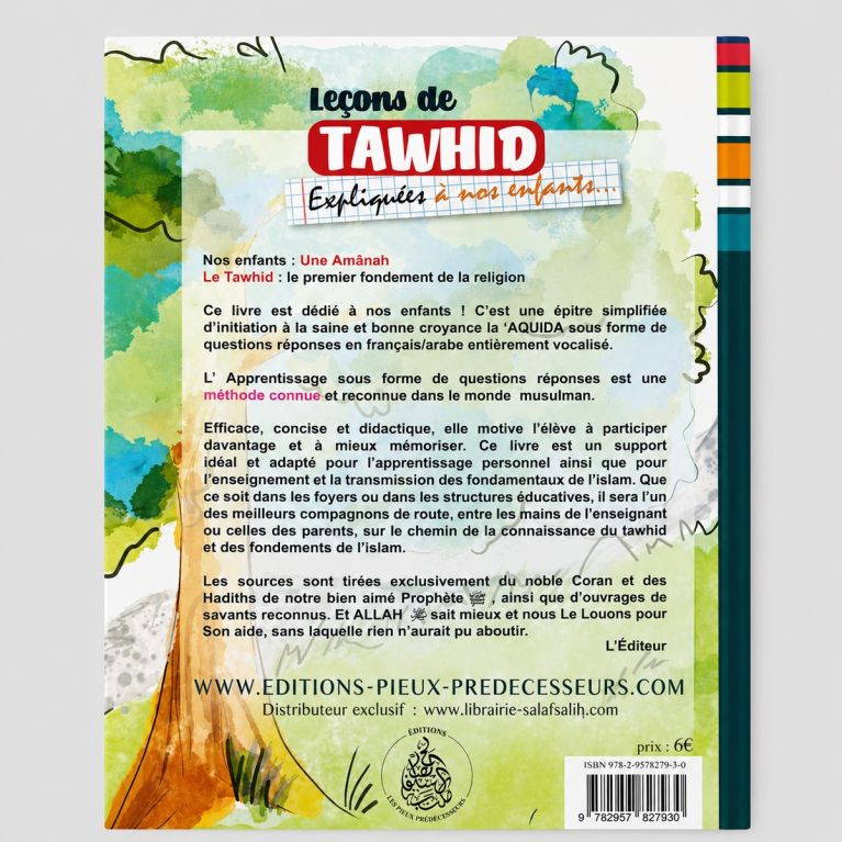 Leçons de Tawhid expliquées à nos enfants – Arabe/Français – Garçons dès 5 ans