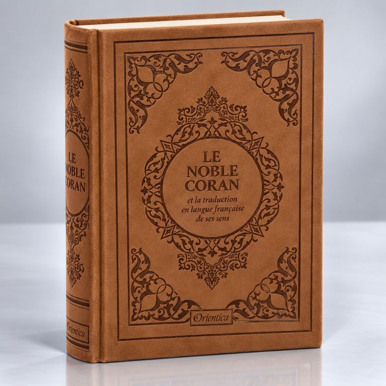 Le Noble Coran Marron - Edition de Luxe Couverture Daim - Index des Sourates - Français-Arabe - Orientica