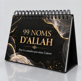 Les 99 Noms d'Allah :Approfondissez votre Connaissance - Calendrier Chevalet Noir - Éditions Al-Hadith
