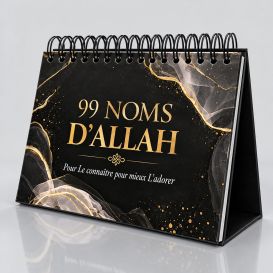 Les 99 Noms d'Allah :Approfondissez votre Connaissance - Calendrier Chevalet Noir - Éditions Al-Hadith
