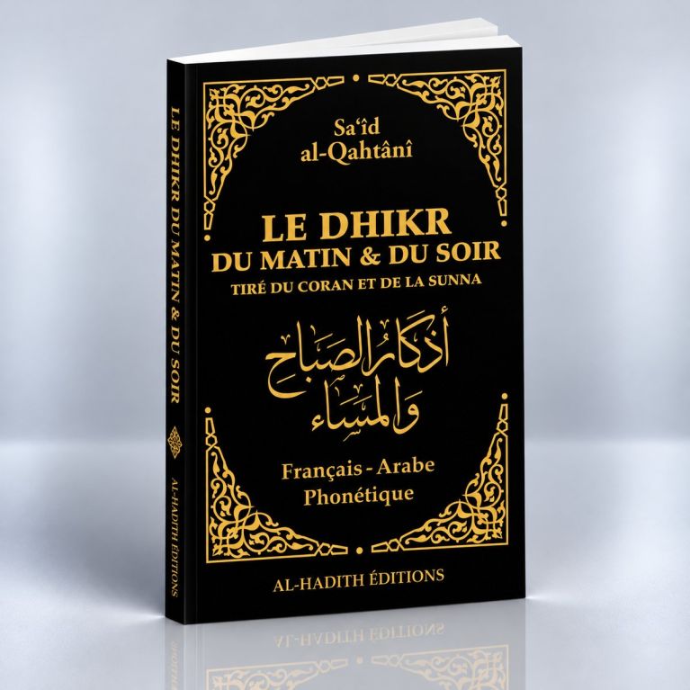 Le Dhikr du Matin et du Soir en Fr / Ar / Ph - Noir - Tiré du Coran et de la Sunna - Sa‘îd al-Qahtânî- EditionAl Hadith