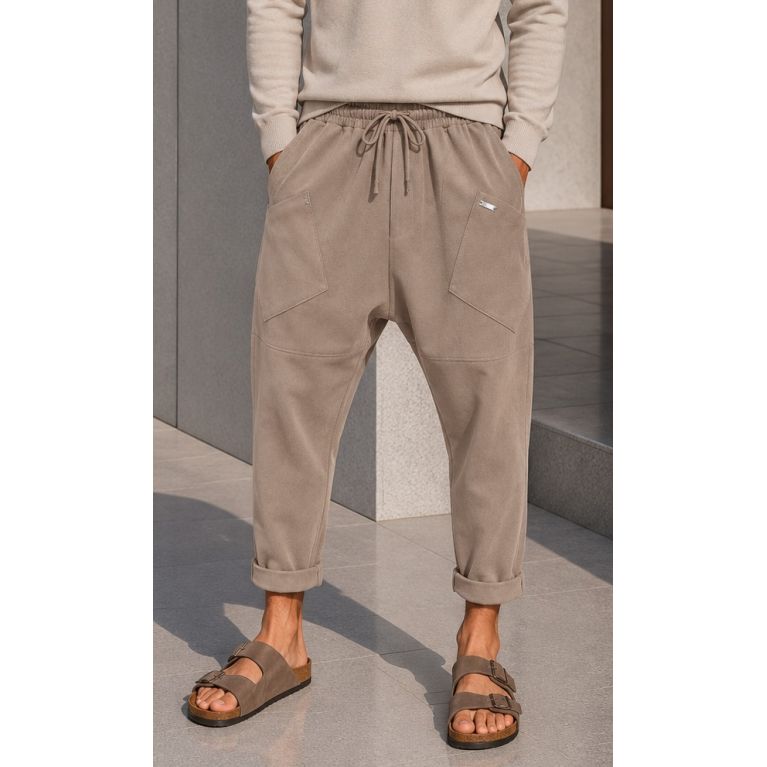 Sarouel Homme Suédine Douce – Coupe Design Qaba'il W27