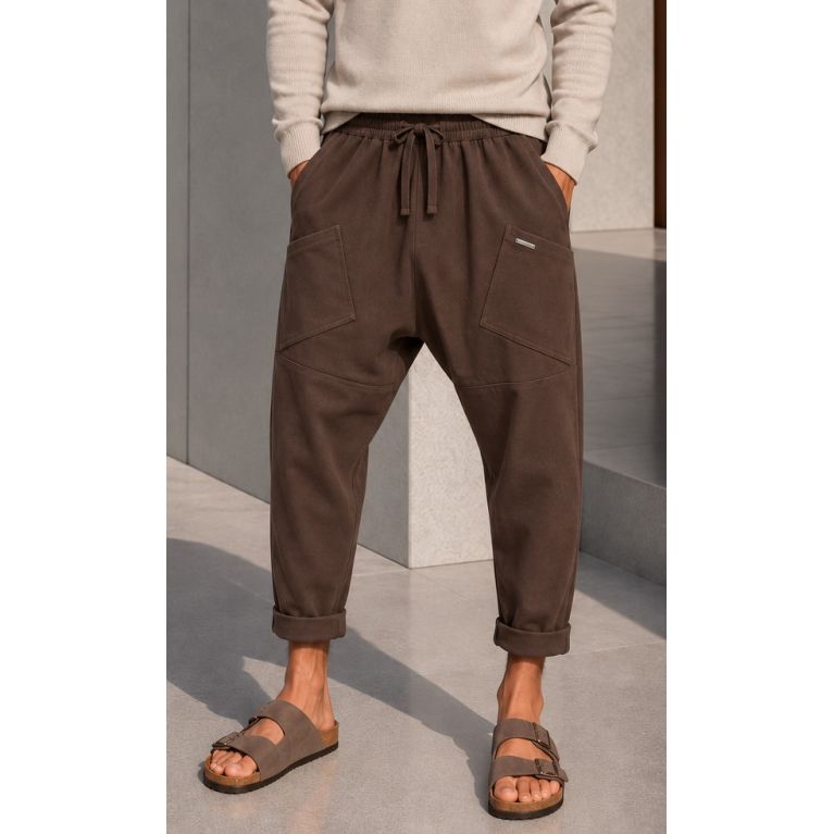 Sarouel Homme Suédine Douce – Coupe Design Qaba'il W27