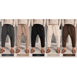 Sarouel Homme Suédine Douce – Coupe Design Qaba'il W27