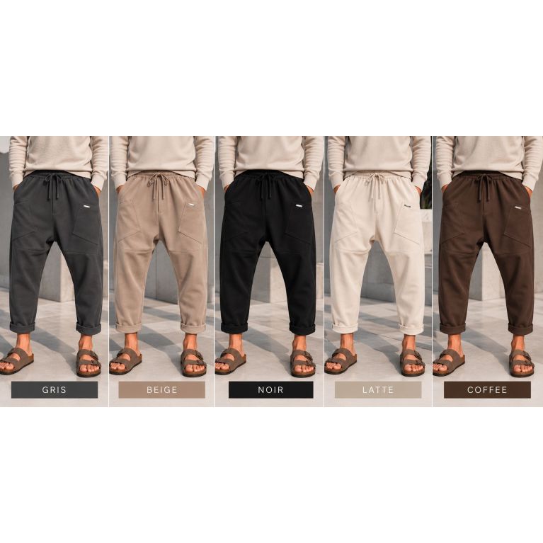 Sarouel Homme Suédine Douce – Coupe Design Qaba'il W27