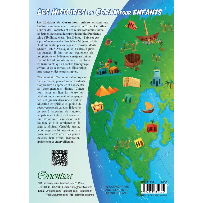 Les Histoires du Coran pour Enfants : Atlas illustré des Prophètes et des récits coraniques – Collectif – Orientica