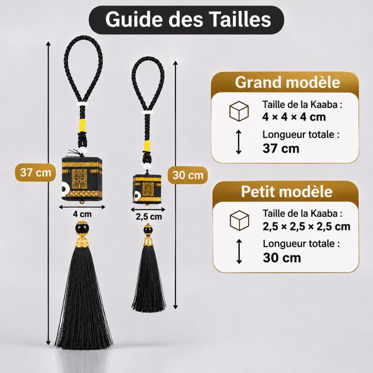 Suspension Kaaba pour rétroviseur – Décoration voiture avec pompon noir