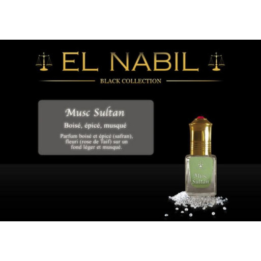 Musc Sultan - Parfum : Homme - Extrait de Parfum Sans Alcool - El Nabil - 5 ml 