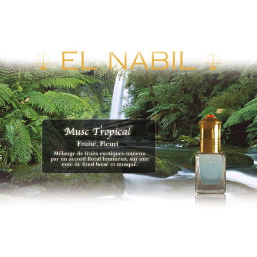 Musc Tropical  - Parfum : Mixte - Extrait de Parfum Sans Alcool - El Nabil - 5 ml 