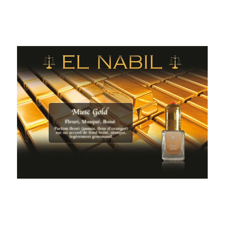 Musc Gold 5 ml - Saudi Perfumes - Sans Alcool - El Nabil