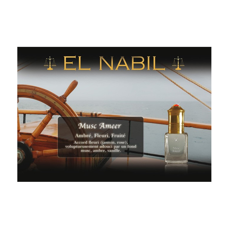 Musc Ameer - Parfum : Mixte - Extrait de Parfum Sans Alcool - El Nabil - 5 ml 
