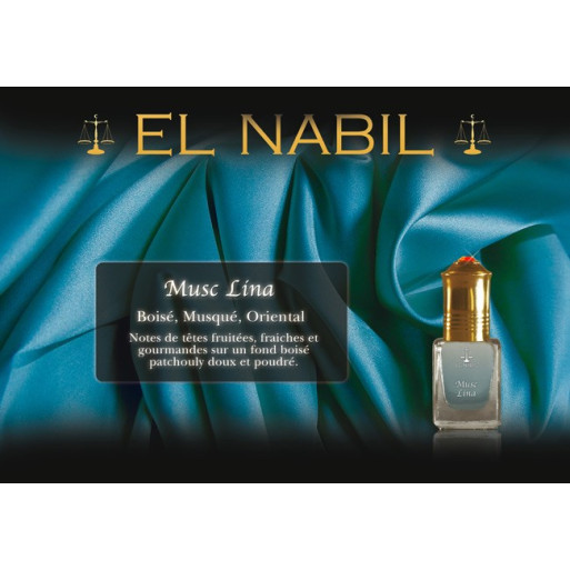 Musc Lina - Parfum : Femme - Extrait de Parfum Sans Alcool - El Nabil - 5 ml 