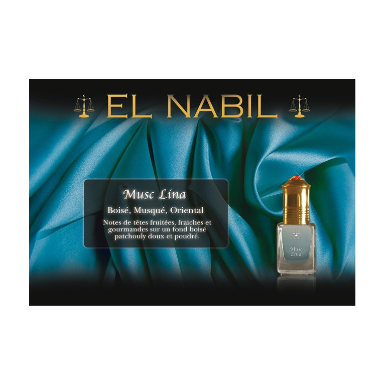 Musc Lina - Parfum : Femme - Extrait de Parfum Sans Alcool - El Nabil - 5 ml 