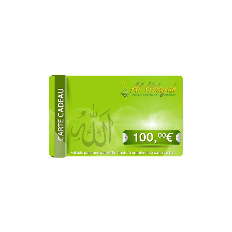 Carte cadeau de 10€ à 100€